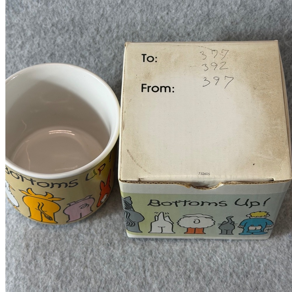 90s Vtg Recycled Paper Products Boynton Bottoms Up Animal Butts Mug Novelty Mug - Picture 6 of 7